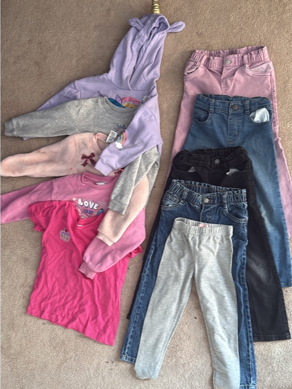 Girls' Assorted Pink & Gray Bottoms Pack